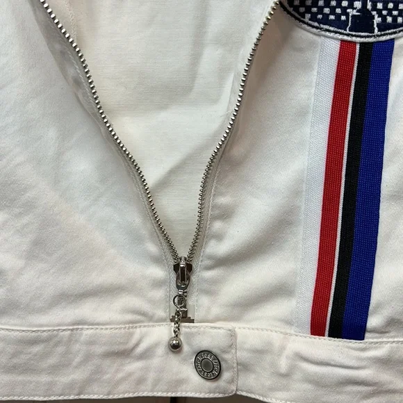 DICKIES💫Dickies Girl Women's Racing White Cropped Jacket - Picture 10 of 11